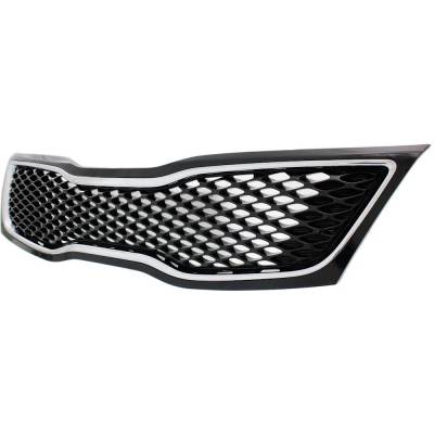 Rareelectrical - New Black Grille Assembly Compatible With Kia Optima Lx 4 Cyl 2.4L Optima Hybrid Lx 4 Cyl 2.4L - Image 2