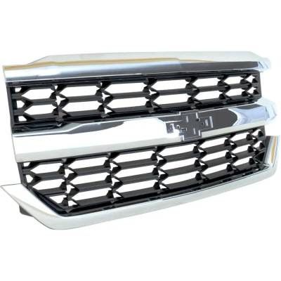 Rareelectrical - New Grille Assembly Compatible With Chevrolet Silverado 1500 Ld Lt 8 Cyl 5.3L Silverado 1500 High - Image 3