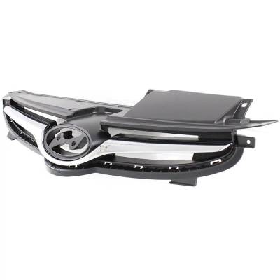 Rareelectrical - New Black Grille Assembly Compatible With Hyundai Elantra Limited 4 Cyl 1.8L Elantra Sport 4 Cyl - Image 2