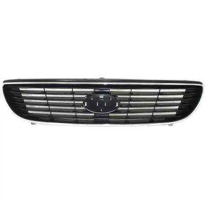 New Chrome Shell Grille Assembly Compatible With Kia Optima Lx 4 Cyl 2.4L Magentis Lx 6 Cyl 2.7L