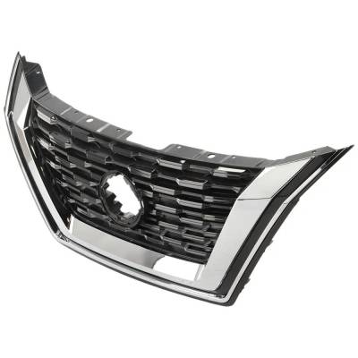 Rareelectrical - New Black Shell Grille Assembly Compatible With Nissan Rogue S 3 Cyl 1.5L Rogue Sl 3 Cyl 1.5L Rogue - Image 2