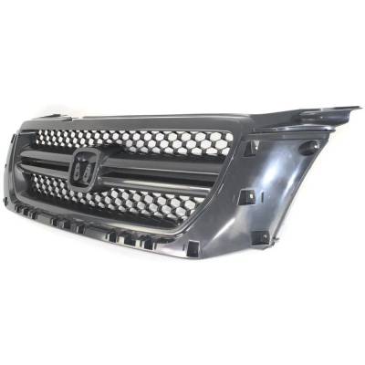 Rareelectrical - New Textured Gray Grille Assembly Compatible With Honda Pilot Lx 6 Cyl 3.5L 2003-2005 Ho1200170 - Image 2