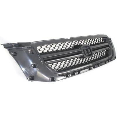 Rareelectrical - New Textured Gray Grille Assembly Compatible With Honda Pilot Lx 6 Cyl 3.5L 2003-2005 Ho1200170 - Image 3
