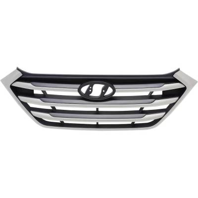 Rareelectrical - New Painted Silver Grille Assembly Compatible With Hyundai Tucson Premium 4 Cyl 2.0L Tucson Se 4 Cyl - Image 4