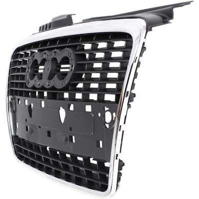 Rareelectrical - New Chrome Shell Grille Assembly Compatible With Audi A4 Quattro Avant 6 Cyl 3.2L A4 Cabriolet 4 Cyl - Image 2