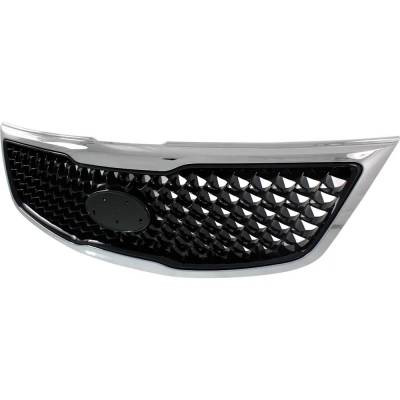 Rareelectrical - New Black Grille Assembly Compatible With Kia Sportage Ex 4 Cyl 2.4L Sportage Lx 4 Cyl 2.4L Sportage - Image 2