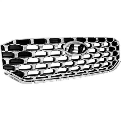Rareelectrical - New Textured Black Grille Assembly Compatible With Hyundai Santa Fe Preferred 4 Cyl 2.5L Santa Fe - Image 3