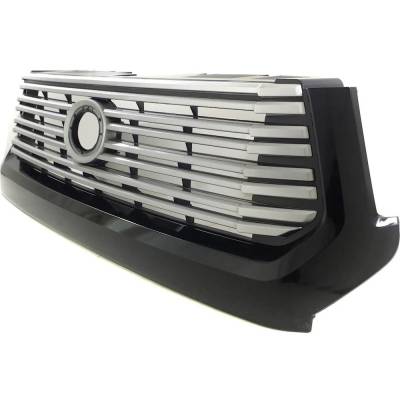 Rareelectrical - New Painted Silver Grille Assembly Compatible With Toyota Tundra Platinum 8 Cyl 5.7L 2014-2017 - Image 2