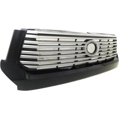 Rareelectrical - New Painted Silver Grille Assembly Compatible With Toyota Tundra Platinum 8 Cyl 5.7L 2014-2017 - Image 3