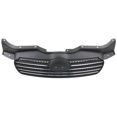 Chrome/Painted Black Grille Assembly Compatible With Hyundai Accent Gls 4 Cyl 1.6L 2006-2011