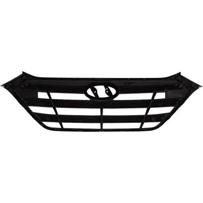 Rareelectrical - New Painted Black Grille Assembly Compatible With Hyundai Tucson Sport 4 Cyl 2.4L 2016-2018 By - Image 5