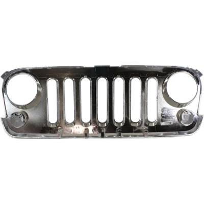 Rareelectrical - New Chrome Grille Assembly Compatible With Jeep Wrangler Unlimited Rubicon 6 Cyl 3.6L Wrangler X 6 - Image 5