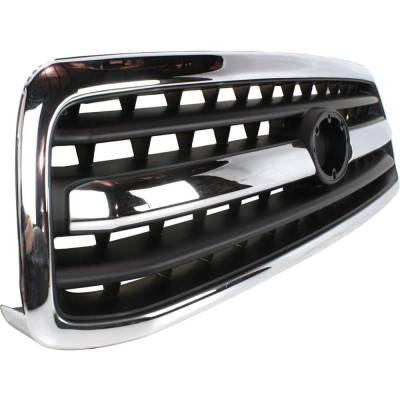 Rareelectrical - New Chrome Shell Grille Assembly Compatible With Toyota Tundra Sr5 6 Cyl 3.4L Tundra Limited 8 Cyl - Image 3