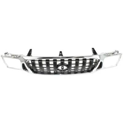 Rareelectrical - New Chrome Shell Grille Assembly Compatible With Toyota Tacoma Base 4 Cyl 2.7L Tacoma Pre Runner 4 - Image 6