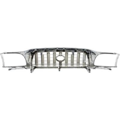 Rareelectrical - New Chrome Grille Assembly Compatible With Toyota Tacoma Base 4 Cyl 2.7L Tacoma Base 4 Cyl 2.4L - Image 5