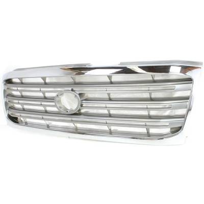 Rareelectrical - Chrome Shell Grille Assembly Compatible With Toyota Land Cruiser Base 8 Cyl 4.7L 2003-2005 By - Image 2