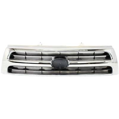 New Chrome Shell Grille Assembly Compatible With Toyota 4Runner Sr5 6 Cyl 3.4L 4Runner Base 4 Cyl