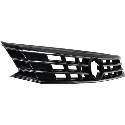 Rareelectrical - New Painted Black Grille Assembly Compatible With Volkswagen Passat Comfortline 4 Cyl 2.0L Passat - Image 2