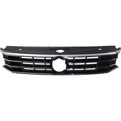 New Painted Black Grille Assembly Compatible With Volkswagen Passat Sel Premium 6 Cyl 3.6L Passat
