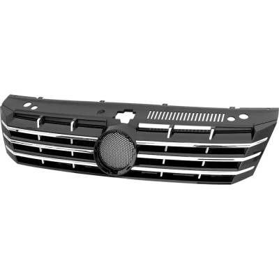 New Textured Black Grille Assembly Compatible With Volkswagen Passat Comfortline 6 Cyl 3.6L Passat