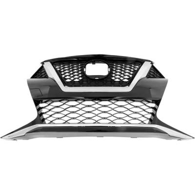 Rareelectrical - New Chrome Shell Grille Assembly Compatible With Nissan Maxima Sv 6 Cyl 3.5L Maxima S 6 Cyl 3.5L - Image 2