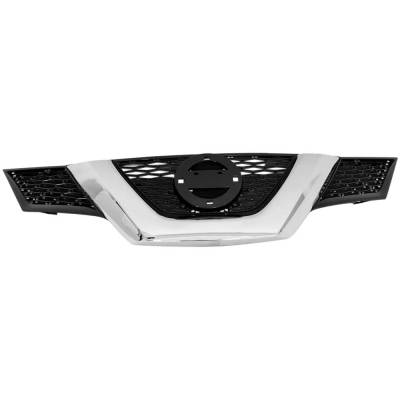Rareelectrical - Painted Black Grille Assembly Compatible With Nissan Rogue Sv 4 Cyl 2.5L Rogue S 4 Cyl 2.5L - Image 2