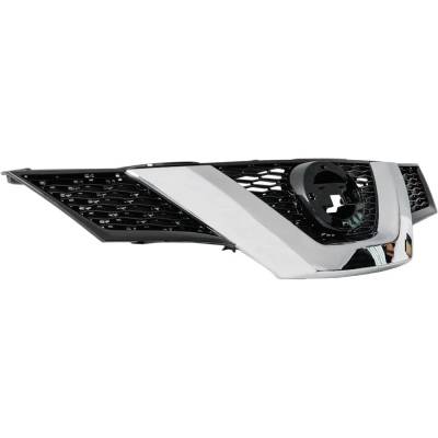 Rareelectrical - New Painted Black Grille Assembly Compatible With Nissan Rogue Sv 4 Cyl 2.5L Rogue Sl 4 Cyl 2.5L - Image 3