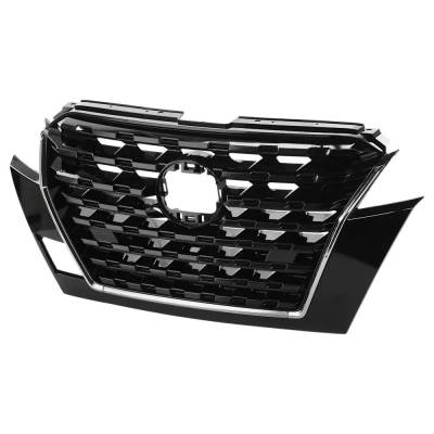 Rareelectrical - New Painted Black Grille Assembly Compatible With Nissan Kicks Sr 4 Cyl 1.6L 2021-2023 Ni1200325 - Image 2