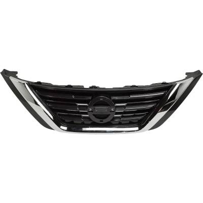 New Chrome Shell Grille Assembly Compatible With Nissan Altima Sl 4 Cyl 2.5L Altima Sr 4 Cyl 2.5L