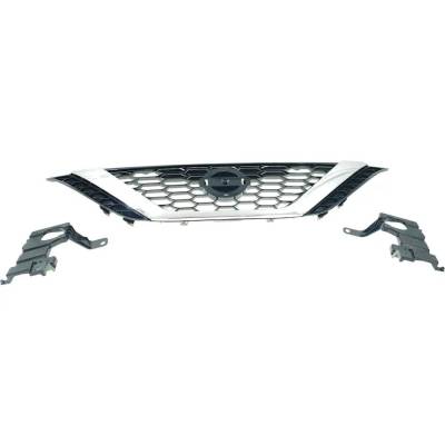 New Chrome Shell Grille Assembly Compatible With Nissan Sentra Sr 4 Cyl 1.8L Sentra Sl 4 Cyl 1.8L