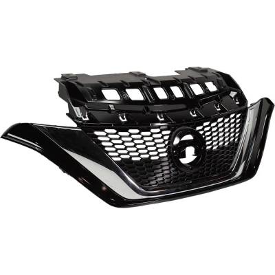 Rareelectrical - New Painted Black Grille Assembly Compatible With Nissan Versa Note S 4 Cyl 1.6L Versa Note Sl 4 Cyl - Image 3