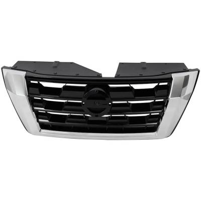 New Painted Black Grille Assembly Compatible With Nissan Armada S 8 Cyl 5.6L Armada Sv 8 Cyl 5.6L