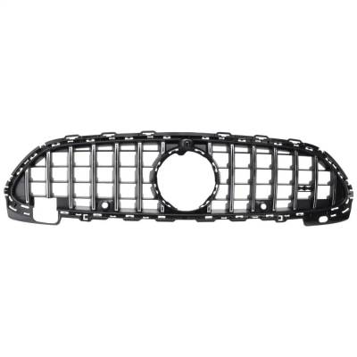 New Chrome Shell Grille Assembly Compatible With Mercedes Benz C43 Amg 4Matic 4 Cyl 2.0L C43 Amg