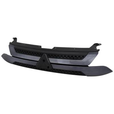 Rareelectrical - New Textured Black Grille Assembly Compatible With Mitsubishi Outlander Gt 6 Cyl 3.0L Outlander Es 4 - Image 2