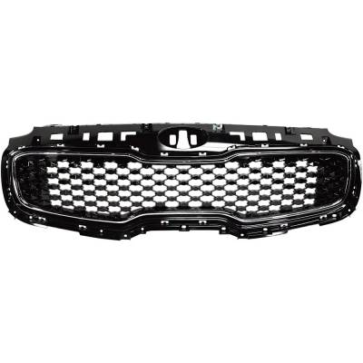 New Painted Black Grille Assembly Compatible With Kia Sportage Ex 4 Cyl 2.4L Sportage Sx 4 Cyl 2.0L