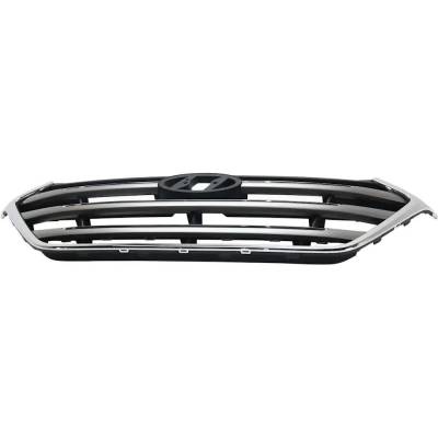 Rareelectrical - New Silver Shell Grille Assembly Compatible With Hyundai Tucson Se 4 Cyl 1.6L 2017 For Models With - Image 4