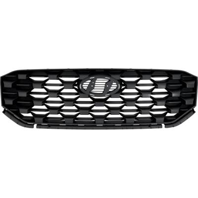 Rareelectrical - New Primed Black Grille Assembly Compatible With Hyundai Santa Fe Sel 4 Cyl 2.5L Santa Fe Plug-In - Image 2