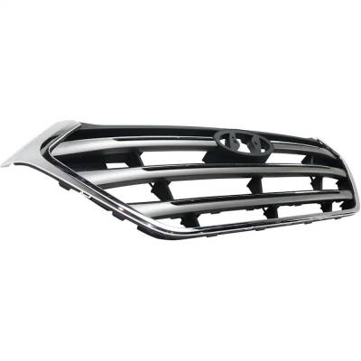 Rareelectrical - New Silver Shell Grille Assembly Compatible With Hyundai Tucson Luxury 4 Cyl 2.0L 2016-2017 For - Image 2