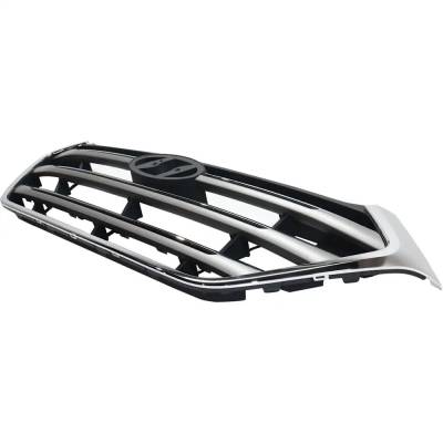 Rareelectrical - New Silver Shell Grille Assembly Compatible With Hyundai Tucson Se 4 Cyl 1.6L 2017 For Models With - Image 3