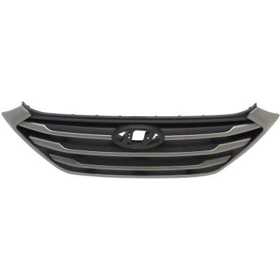 Rareelectrical - New Painted Silver Grille Assembly Compatible With Hyundai Tucson Sel Plus 4 Cyl 2.0L Tucson Base 4 - Image 4