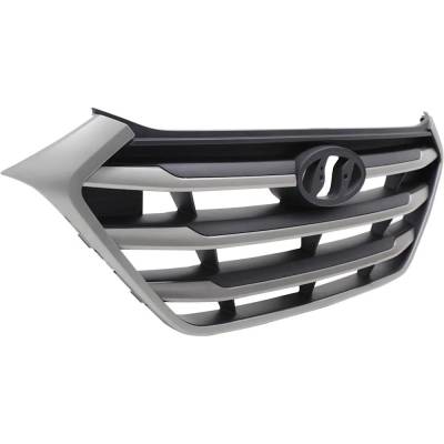 Rareelectrical - New Painted Silver Grille Assembly Compatible With Hyundai Tucson Premium 4 Cyl 2.0L Tucson Noir 4 - Image 2