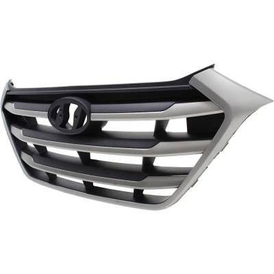 Rareelectrical - New Painted Silver Grille Assembly Compatible With Hyundai Tucson Premium 4 Cyl 2.0L Tucson Noir 4 - Image 3