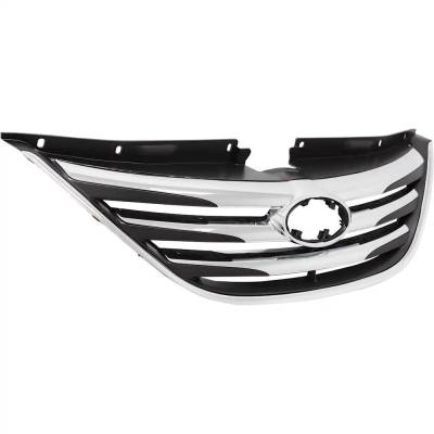 Rareelectrical - New Chrome Grille Assembly Compatible With Hyundai Sonata Limited 4 Cyl 2.0L Sonata Gls 4 Cyl 2.4L - Image 2
