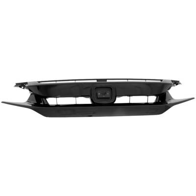 Rareelectrical - New Painted Black Grille Assembly Compatible With Honda Civic Ex 4 Cyl 2.0L Civic Sport 4 Cyl 1.5L - Image 2
