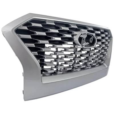 Rareelectrical - New Silver Gray Grille Assembly Compatible With Hyundai Palisade Se 6 Cyl 3.8L Palisade Essential 6 - Image 2