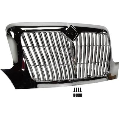 Rareelectrical - New Vertical Bar Grille Assembly Compatible With International 4400 Base 6 Cyl 7.6L 4400 Base 8 Cyl - Image 2