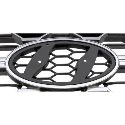 Rareelectrical - New Textured Dark Gray Grille Assembly Compatible With Hyundai Santa Fe Sel 4 Cyl 2.0L Santa Fe - Image 7