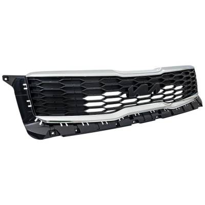 Rareelectrical - New Painted Black Grille Assembly Compatible With Kia Telluride S 6 Cyl 3.8L Telluride Ex 6 Cyl 3.8L - Image 2