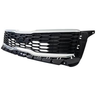 Rareelectrical - New Painted Black Grille Assembly Compatible With Kia Telluride S 6 Cyl 3.8L Telluride Ex 6 Cyl 3.8L - Image 3