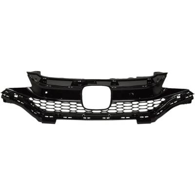 New Painted Black Grille Assembly Compatible With Honda Fit Ex 4 Cyl 1.5L Fit Lx 4 Cyl 1.5L Fit Dx 4
